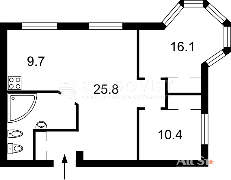 Продажа 2к квартиры в Киеве,  Крещатик ул., 23 6
