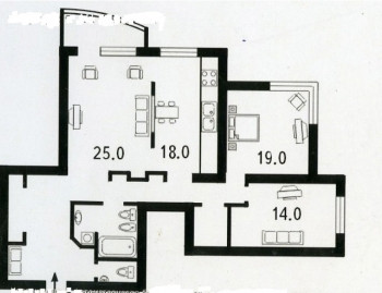 Аренда 3к квартиры в Киеве,  ЖК Корона, Панаса Мирного ул., 28А 2
